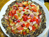 Pizza con base de berenjenas