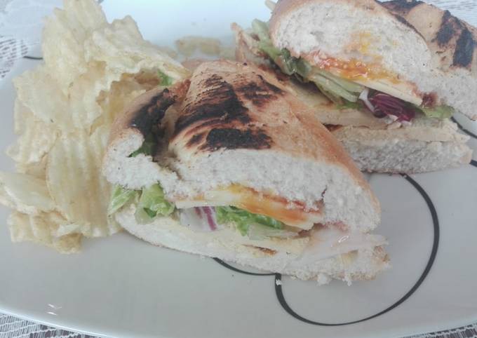 Tortas calientes de pollo rostizado Receta de Berenice Jasso- Cookpad