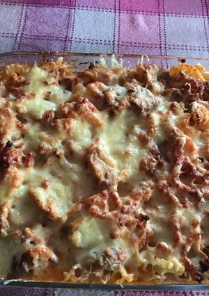 Una foto de Pasta rápida al estilo carbonara