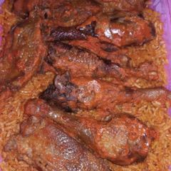A picture of Jollof rice.