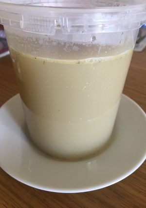 A picture of Homemade Chicken stock from scratch.