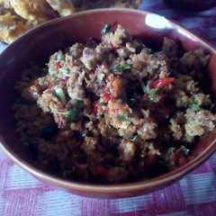 A picture of Sambel oncom.