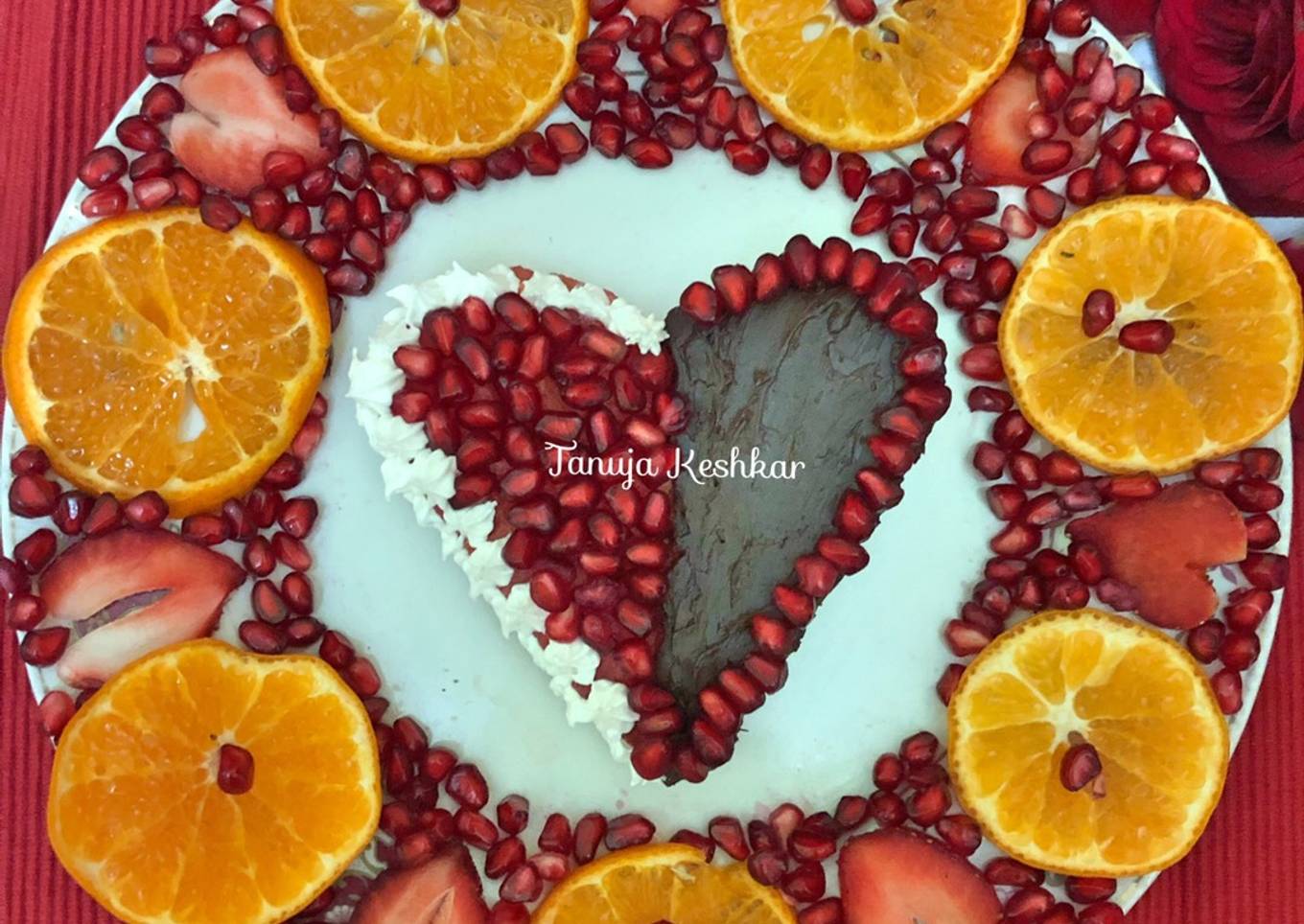 Water melon heart Chocolate delight