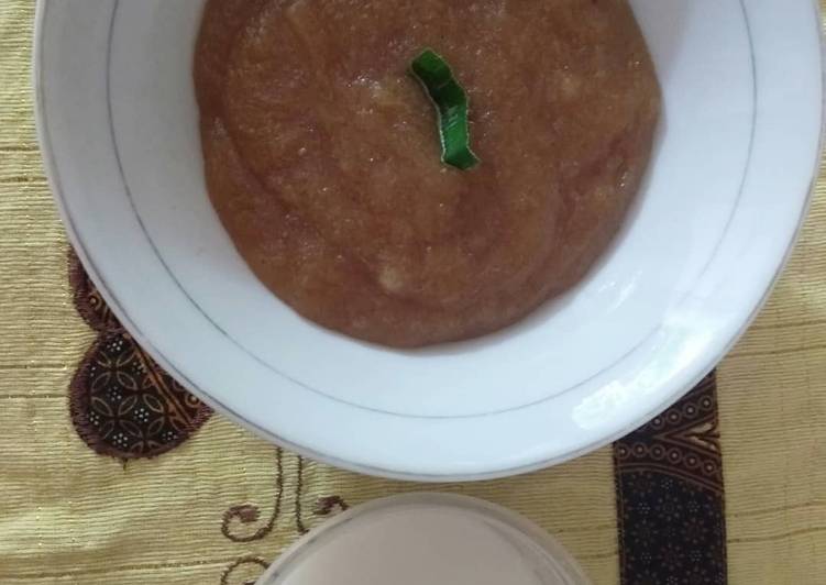 13. Bubur singkong + fiber creme