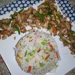 Fried Rice With Chicken Chilli Dry A picture of Fried Rice With Chicken Chilli Dry.
