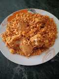 Contra muslos de pollo con arroz