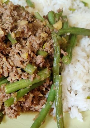 A picture of Beef Bulgogi with Basmati Rice.