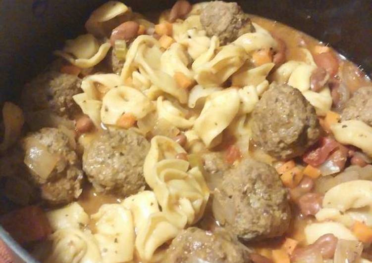 Easy Cheap Dinner Meatball Tortellini Stew