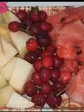 سلطة فواكه كرز مع البطيخ أحمر وأصفر باردة 🍉🍉