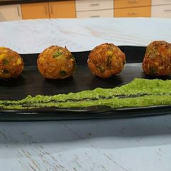 A picture of Corn Cheese Fritters.