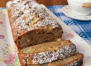 Una foto de Budín de pera 🍐y canela