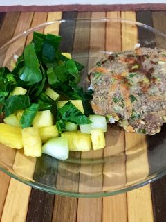 Una foto de Hamburguesa con vegetales