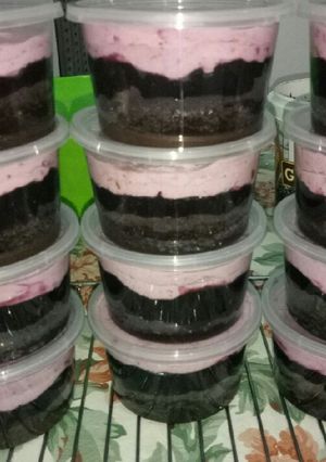 Foto resep 09. Black Forest coklat blue bird🍮