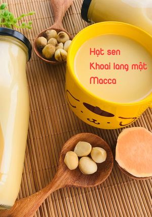 Hình của món Sữa khoai lang- hạt sen- macca.