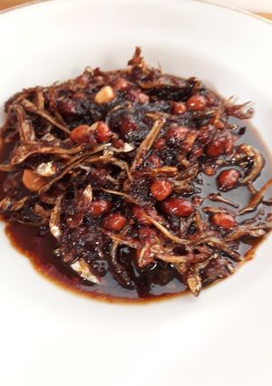 Foto resep Teri + kacang tanah bumbu rujak