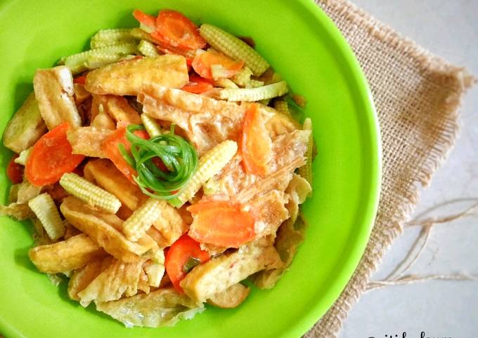 Tumis puntren kembang tahu