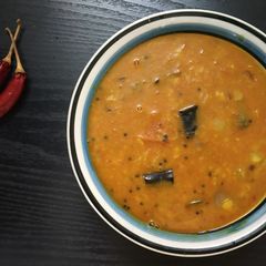 A picture of Idly Sambar Without Veggies| Homemade Sambar | Lentil Recipe |Toor Dal (Pigeon Peas) Sambar Recipe.