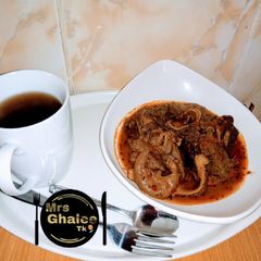 Offal pp soup with black tea A picture of Offal pp soup with black tea.