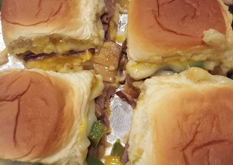 How to Prepare Homemade Philly Cheesesteak Sliders