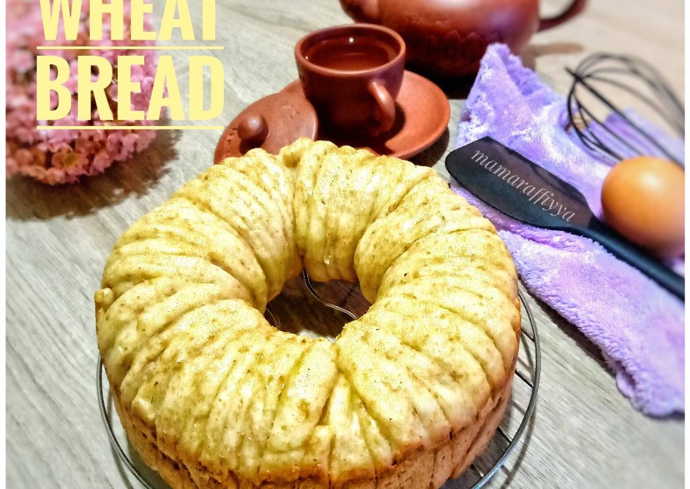 Wool Roll Wheat Bread (pakai teplon dan rice cooker)