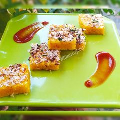 A picture of Besan Khaman Dhokla.