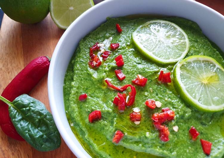 Hummus Ceci, Spinaci e Lime 🍃
