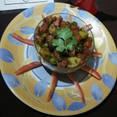 A picture of Gajar matar aloo.