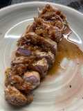 Solomillo a la sal en airfryer con salsa de Pedro Ximenez y miso