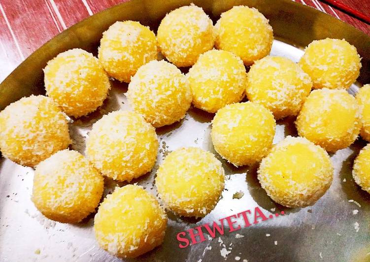 Keshari coconut ladoo