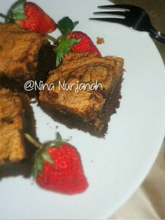 Foto resep Eggless peanut butter brownies (tanpa telur tanpa mixer)