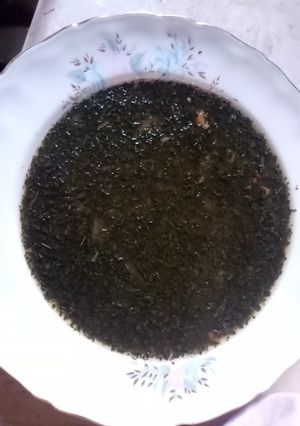 صورة لوصفة الملوخيه الخضراء الطازجه 😍😋😋😋
