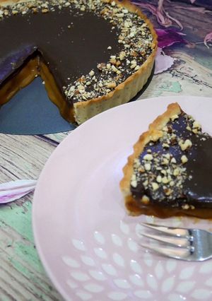 Bögrés, sós karamellás pite recept fotója