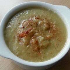 A picture of Vickys Green Split Pea Soup, GF DF EF SF NF.