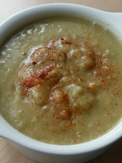 A picture of Vickys Green Split Pea Soup, GF DF EF SF NF.