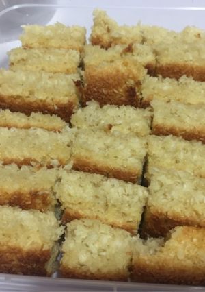 A picture of Coconut Squares.