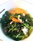 Canh Xà Lách Xoang Nấm Shimeji (nấm hải sản)/ Watercress Soup w Shimeji Mushroom