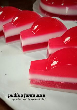 Foto resep Puding Merah Putih (Fanta Susu)