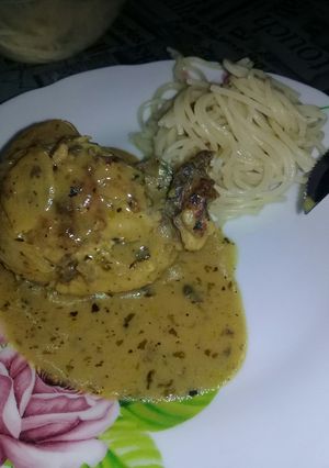 Una foto de Pollo con mostaza