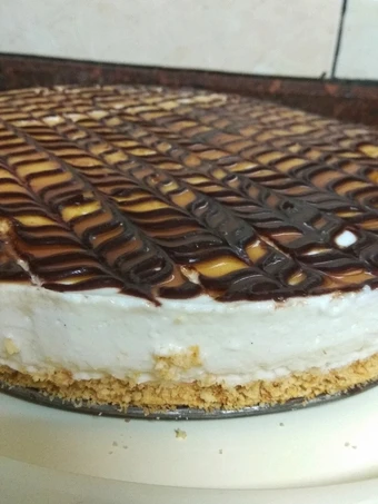 Easy Steps Prepare|Recipe} Vanilla cheesecake topped with chocolate and caramel the Tasteful, Appealing