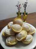 Agnolotis de crema pastelera