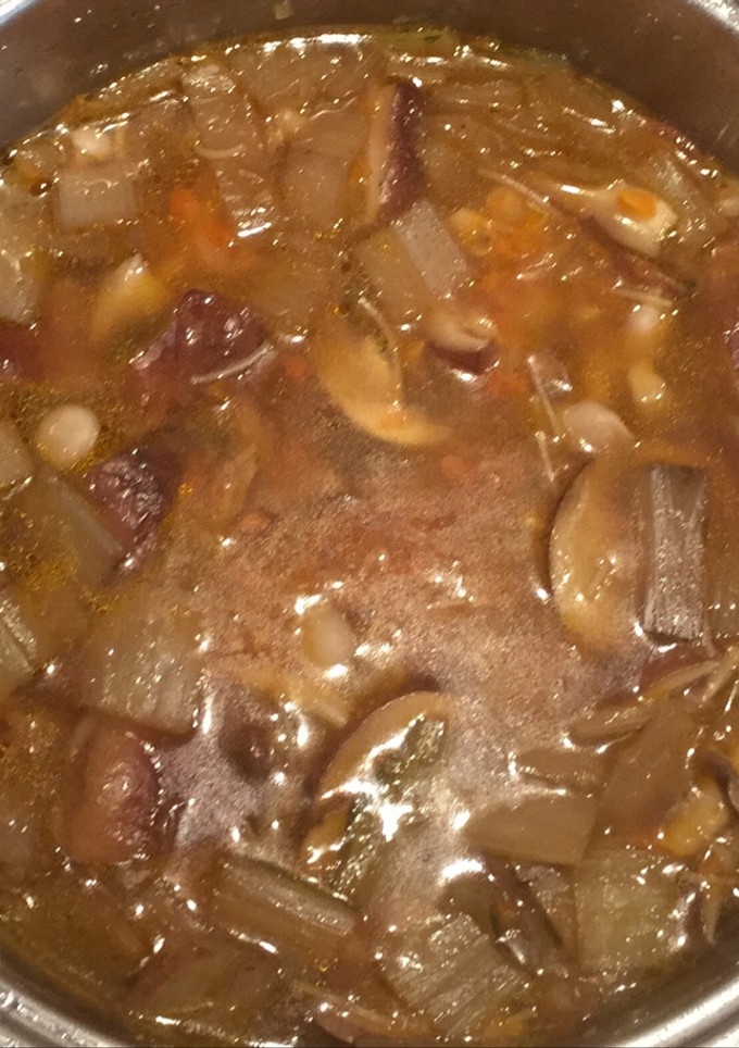 Una foto de Sopa de setas oriental