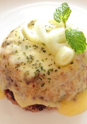 Foto resep Beef baked rice with mozzarella