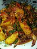 Sambal campur udang tahu