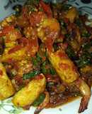 Sambal campur udang tahu
