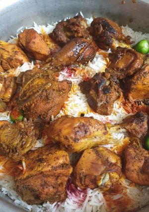 A picture of Chicken Tikka Biryani.