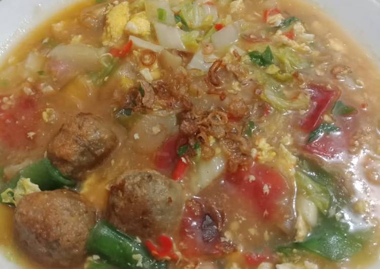 Seblak sayur bakso goreng, #Bikinramadhanberkesan