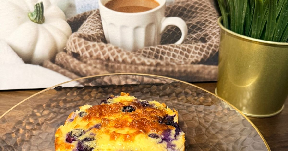 Tarta de queso cottage en air fryer con arándanos, receta de SweetBolós02 en Cookpad