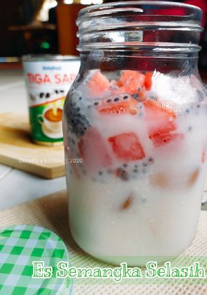 Foto resep Es Semangka Selasih