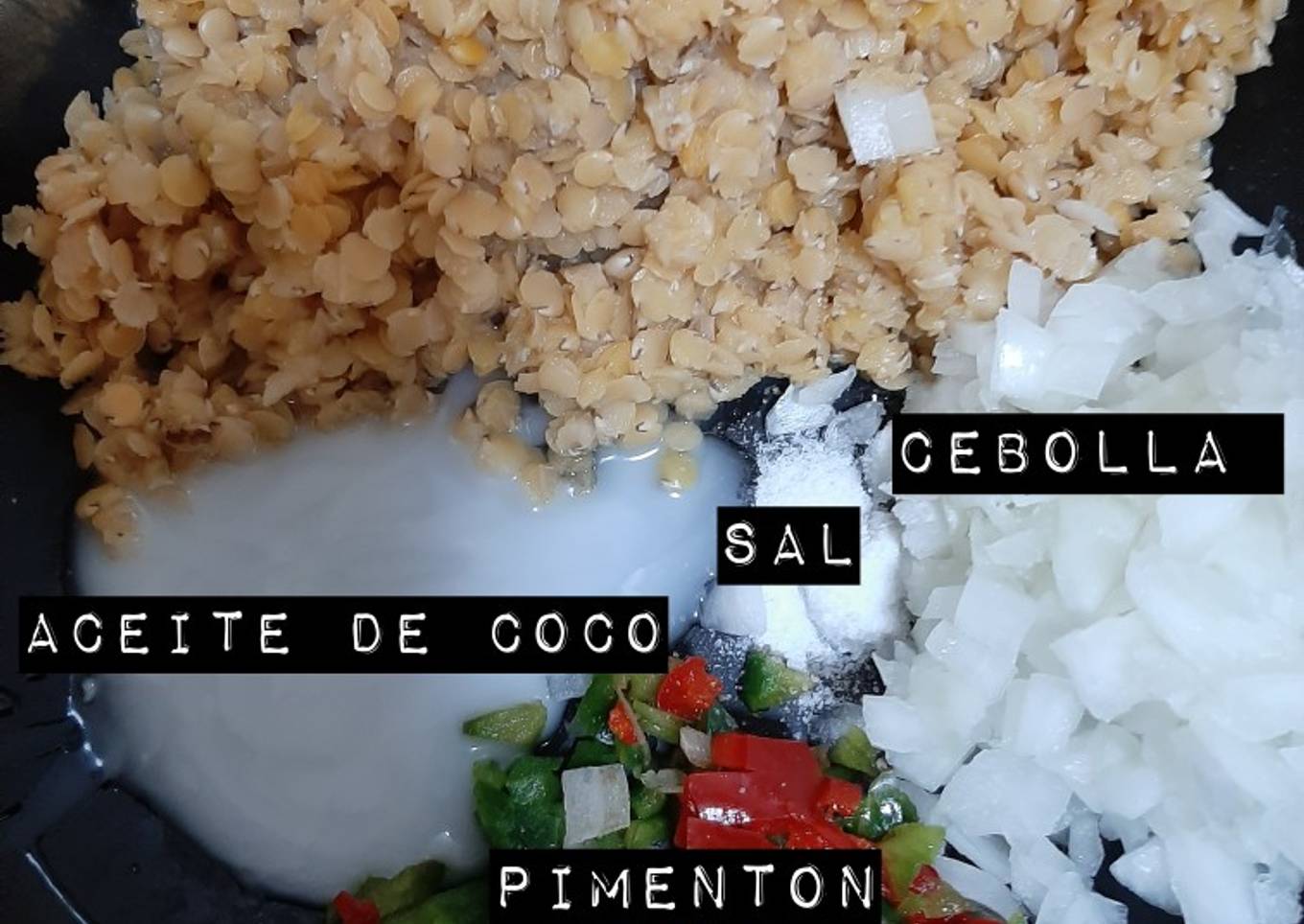 Lentejas Rojas en aceite de coco