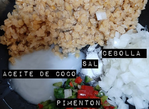 Una foto de Lentejas Rojas en aceite de coco